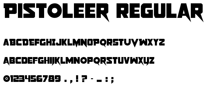 Pistoleer Regular font